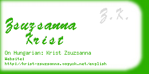 zsuzsanna krist business card